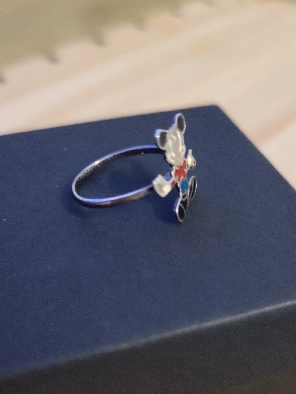 Vintage 925 Sterling Silver Child's Mickey Mouse Ring